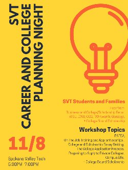 Career and College Planning Night Flyer